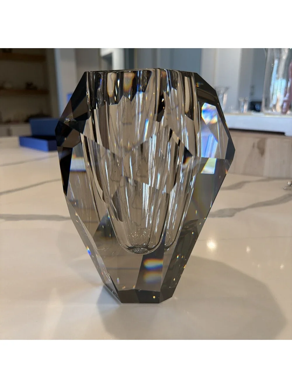 Swarovski Silex Vase - Satin.  Huge Vase - Retired And Discontinued GORGEOUS